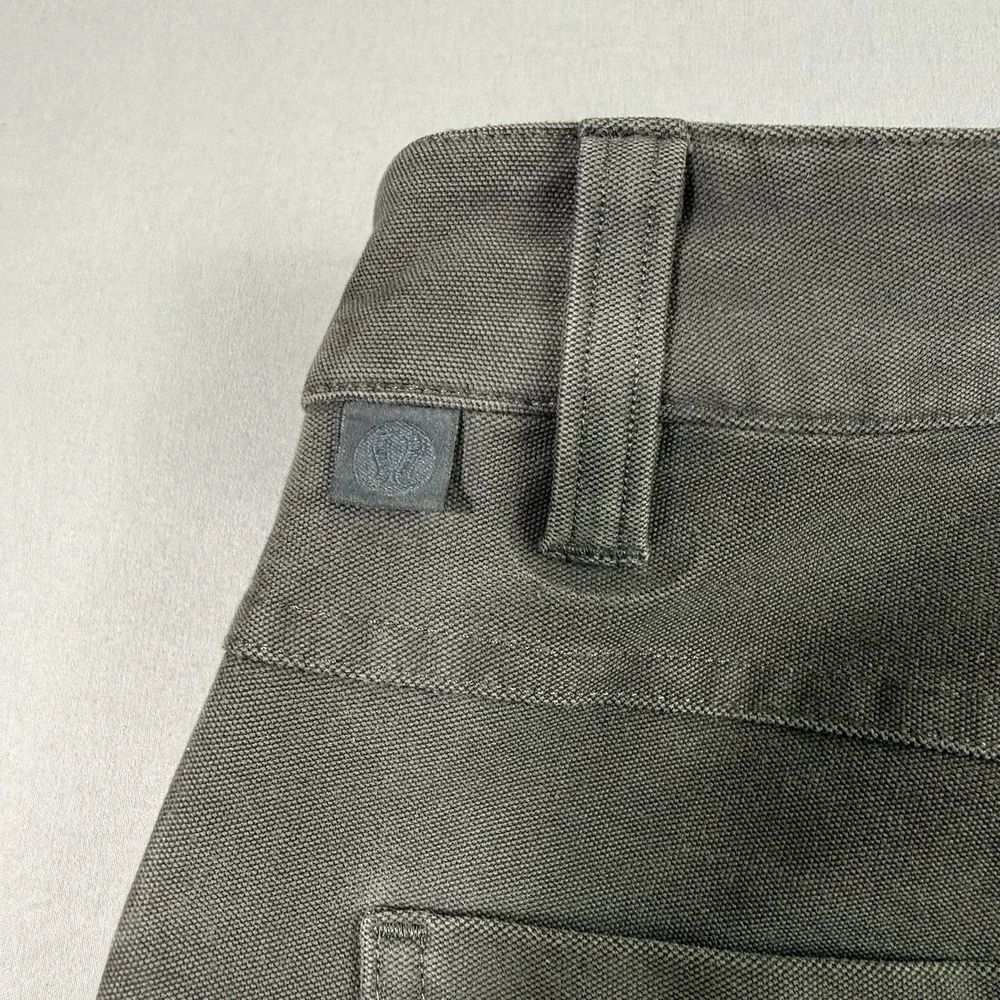 Lululemon ABC Pants Slim *Utilitech Mens 36x32 Gray Stretch Canvas Chino LM5ABOS